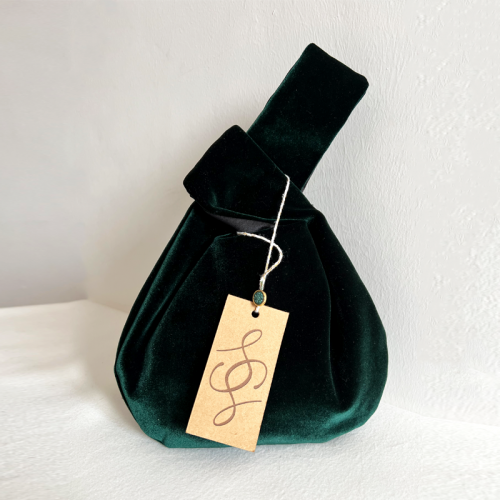 Nodo velluto verde retro